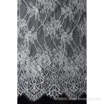 100% Nylon Panel Lace Fabric For Bridal